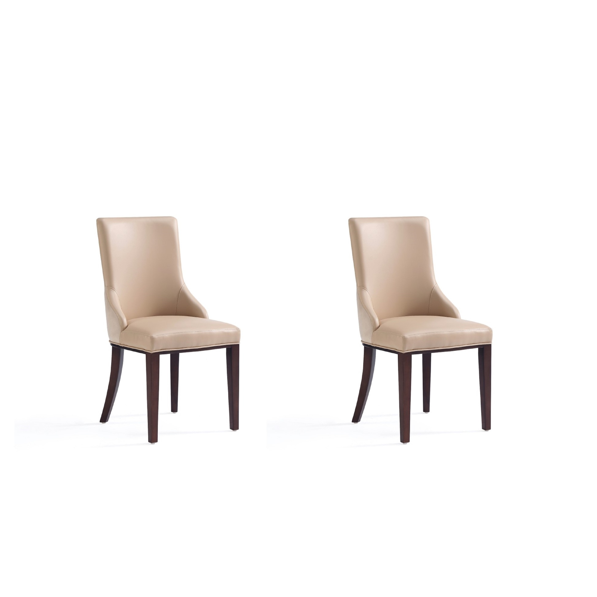Manhattan Comfort, Shubert Modern Upholstered Chair in Tan 2-Set, Primary Color Tan, Included (qty.) 2 Model# DC055
